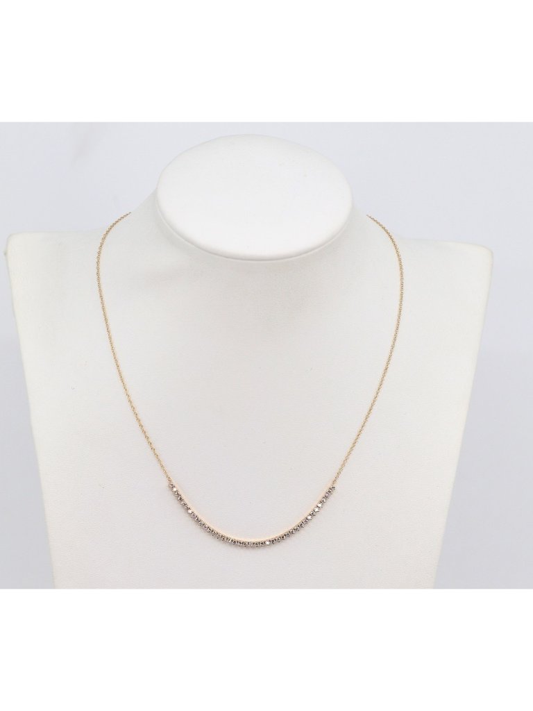 Unique 14k Solid Yellow Gold Resizable Choker Tennis Link Diamond Chain Necklace